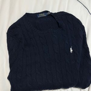 Polo Ralph Lauren Cable Knit Navy Sweater - M